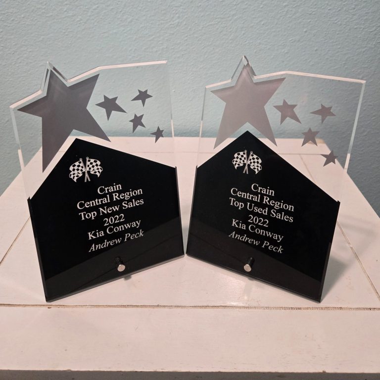 Two awards with star designs, labeled "Top North Region 2022" and "Top Overall 2022."